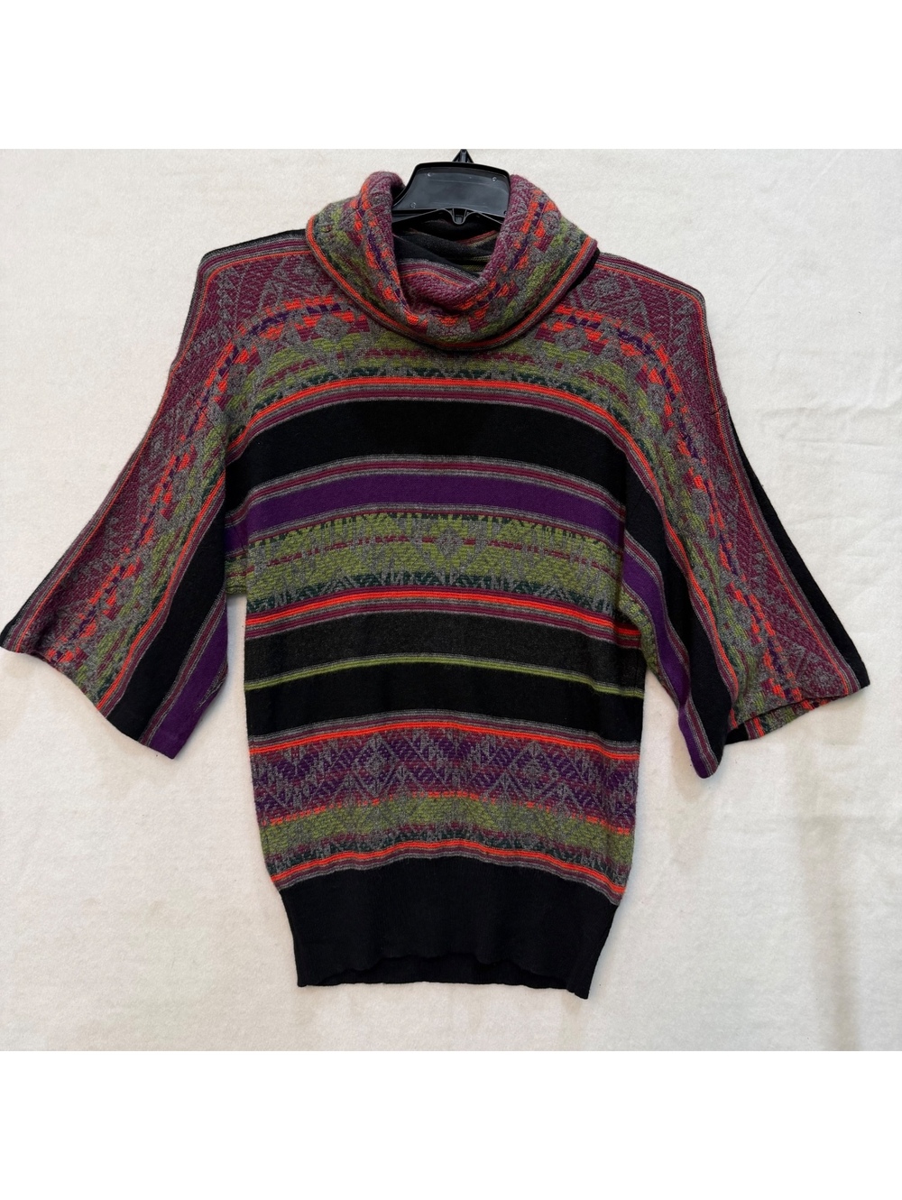 Lauren Ralph Lauren Active Womens Petite S Cowl Neck Southwestern Serape Sweater